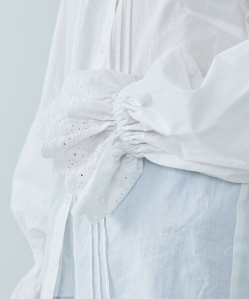 FREAK'S STORE（フリークスストア）の「レースビクトリアカラーシャツ（シャツ/ブラウス・レディース・ホワイト/ブラック・ﾌﾘ-）」の19枚目の写真