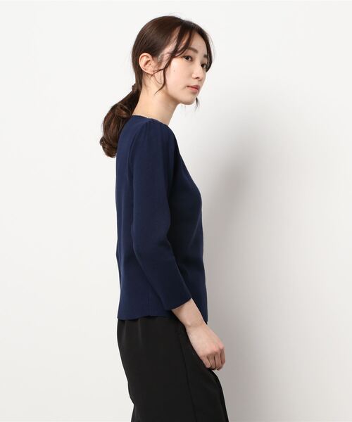 MISCH MASCH（ミッシュマッシュ）の「装飾ハートネックニット（ニット/セーター・レディース・ネイビー/ラベンダー/ホワイト/ピンク・MEDIUM）」の6枚目の写真