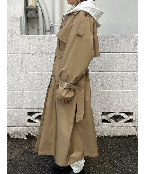 ENVYM（アンビー）の「ルーズトレンチＣＴ（トレンチコート・レディース・チェック/ベージュ/ブラック・FREE）」の15枚目の写真