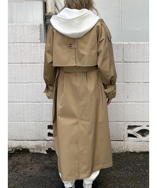 ENVYM（アンビー）の「ルーズトレンチＣＴ（トレンチコート・レディース・チェック/ベージュ/ブラック・FREE）」の16枚目の写真