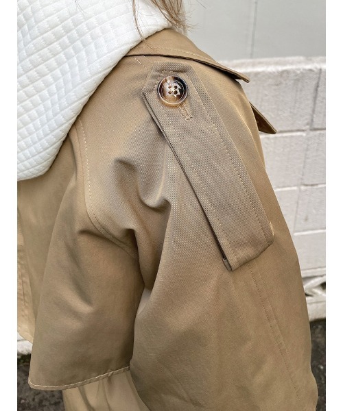 ENVYM（アンビー）の「ルーズトレンチＣＴ（トレンチコート・レディース・チェック/ベージュ/ブラック・FREE）」の21枚目の写真