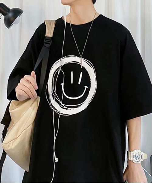 NEW GENTLEMAN（ニュージェントルマン）の「スマイル ビッグT（Tシャツ/カットソー・メンズ・ホワイト/ブラック/ネイビー/イエロー・M/L/XL）」の11枚目の写真