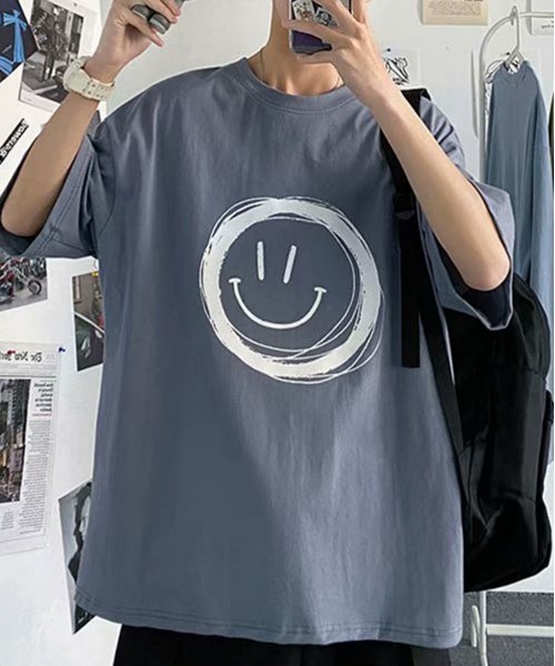 NEW GENTLEMAN（ニュージェントルマン）の「スマイル ビッグT（Tシャツ/カットソー・メンズ・ホワイト/ブラック/ネイビー/イエロー・M/L/XL）」の13枚目の写真