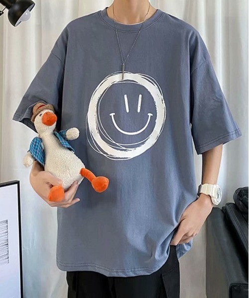 NEW GENTLEMAN（ニュージェントルマン）の「スマイル ビッグT（Tシャツ/カットソー・メンズ・ホワイト/ブラック/ネイビー/イエロー・M/L/XL）」の14枚目の写真