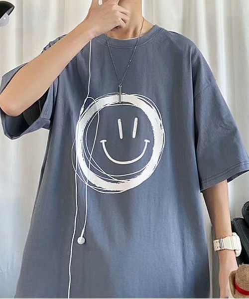 NEW GENTLEMAN（ニュージェントルマン）の「スマイル ビッグT（Tシャツ/カットソー・メンズ・ホワイト/ブラック/ネイビー/イエロー・M/L/XL）」の16枚目の写真