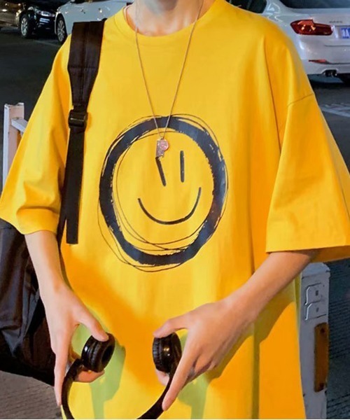NEW GENTLEMAN（ニュージェントルマン）の「スマイル ビッグT（Tシャツ/カットソー・メンズ・ホワイト/ブラック/ネイビー/イエロー・M/L/XL）」の19枚目の写真