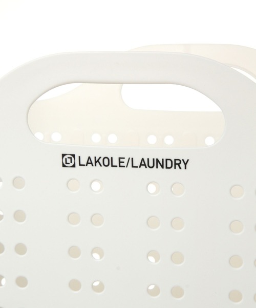 LAKOLE（ラコレ）の「ドットランドリーバスケット(M) / 272548（ランドリーグッズ・レディース・チャコール/アイボリー・FREE）」の13枚目の写真