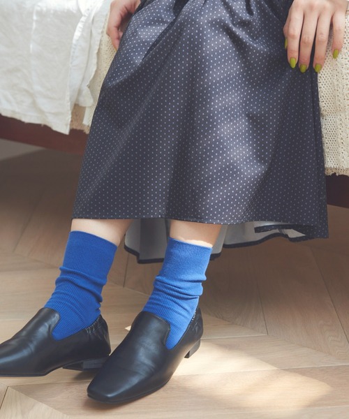 Libra Cue（リブラ キュー）の「コットンカラーソックス（ソックス/靴下・レディース・レッド/グリーン/ブルー/イエロー・FREE）」の3枚目の写真