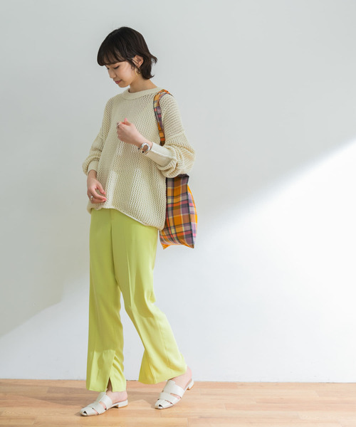 URBAN RESEARCH（アーバンリサーチ）の「サテンストレートパンツ（その他パンツ・レディース・ブラウン系その他/グリーン系その他/ブラック・38/34/36）」の14枚目の写真