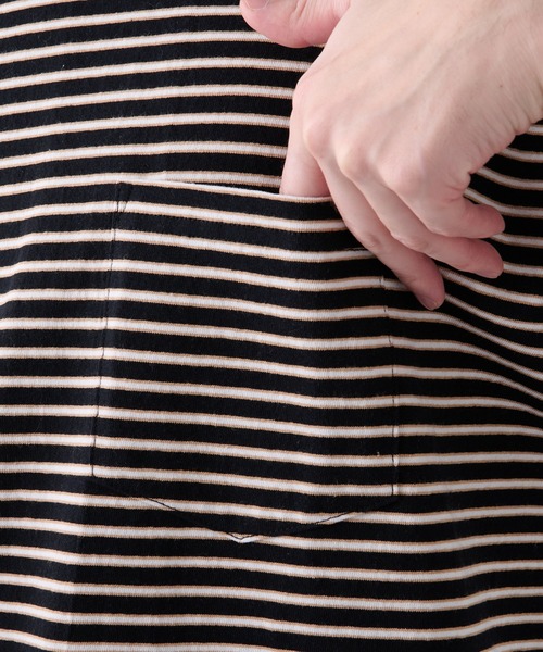 CIAOPANIC TYPY（チャオパニックティピー）の「レトロボーダー半袖Tee（Tシャツ/カットソー・メンズ・ブラック/サックスブルー/オフホワイト/ネイビー/ベージュ・M/L）」の18枚目の写真