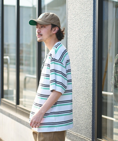 CIAOPANIC TYPY（チャオパニックティピー）の「レトロボーダー半袖Tee（Tシャツ/カットソー・メンズ・ブラック/サックスブルー/オフホワイト/ネイビー/ベージュ・M/L）」の22枚目の写真