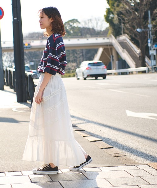 CIAOPANIC TYPY（チャオパニックティピー）の「レトロボーダー半袖Tee（Tシャツ/カットソー・メンズ・ブラック/サックスブルー/オフホワイト/ネイビー/ベージュ・M/L）」の14枚目の写真