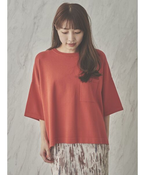 COTORICA(コトリカ)の「ワイドシルエットウォッシャブルニット(ニット/セーター・レディース・ブラック/オレンジ/ブルー/ベージュ・FREE)」の4枚目の写真