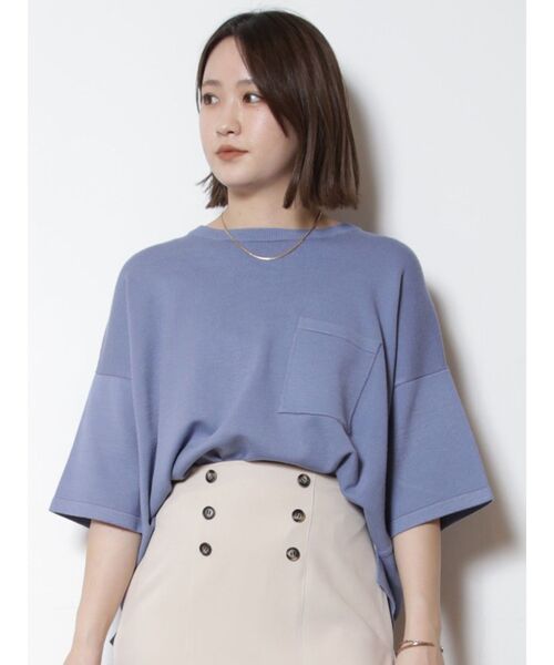 COTORICA(コトリカ)の「ワイドシルエットウォッシャブルニット(ニット/セーター・レディース・ブラック/オレンジ/ブルー/ベージュ・FREE)」の3枚目の写真