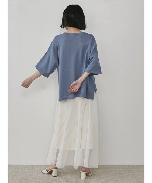 COTORICA(コトリカ)の「ワイドシルエットウォッシャブルニット(ニット/セーター・レディース・ブラック/オレンジ/ブルー/ベージュ・FREE)」の6枚目の写真