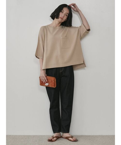 COTORICA(コトリカ)の「ワイドシルエットウォッシャブルニット(ニット/セーター・レディース・ブラック/オレンジ/ブルー/ベージュ・FREE)」の12枚目の写真