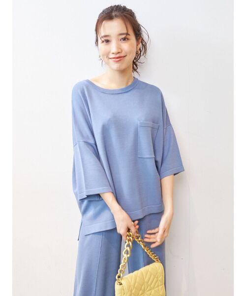 COTORICA(コトリカ)の「ワイドシルエットウォッシャブルニット(ニット/セーター・レディース・ブラック/オレンジ/ブルー/ベージュ・FREE)」の16枚目の写真