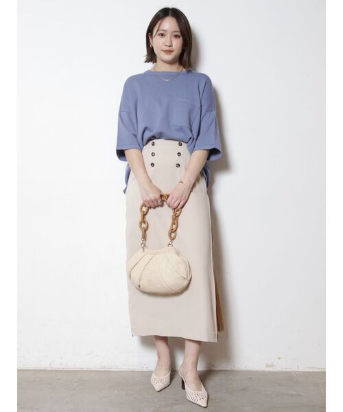 COTORICA(コトリカ)の「ワイドシルエットウォッシャブルニット(ニット/セーター・レディース・ブラック/オレンジ/ブルー/ベージュ・FREE)」の22枚目の写真