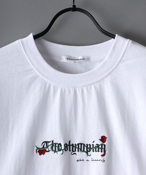 SITRY(シトリー)の「oversize rose embroidery T-shirt/オーバーサイズ 薔薇刺繍 Tシャツ(Tシャツ/カットソー・メンズ・ホワイト/ブラック/ベージュ・M/L)」の14枚目の写真