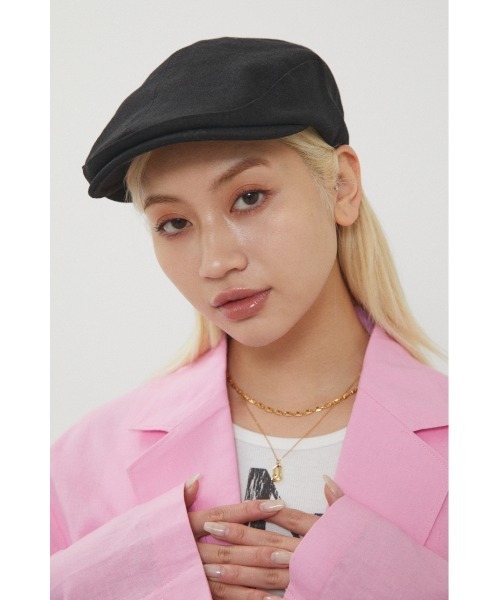 LAGUA GEM(ラグアジェム)の「LINEN LIKE HUNTING CAP(キャップ・レディース・ブラック/オフホワイト・FREE)」の15枚目の写真