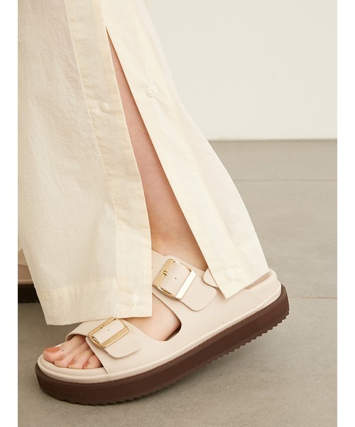 emmi（エミ）の「【emmi atelier】ナイロンシアーロングパンツ（その他パンツ・レディース・ブラック/オフホワイト・FREE）」の18枚目の写真