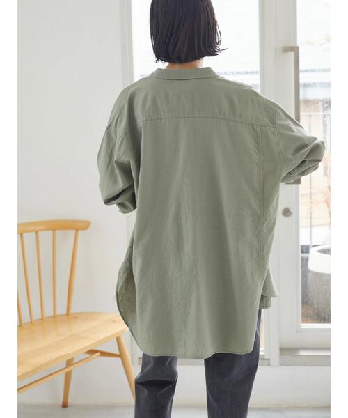 AMERICAN HOLIC（アメリカンホリック）の「Wポケットcottonジョーゼットシャツ（シャツ/ブラウス・レディース・オフホワイト/カーキ/ライトベージュ・M/L）」の9枚目の写真