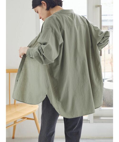 AMERICAN HOLIC（アメリカンホリック）の「Wポケットcottonジョーゼットシャツ（シャツ/ブラウス・レディース・オフホワイト/カーキ/ライトベージュ・M/L）」の10枚目の写真