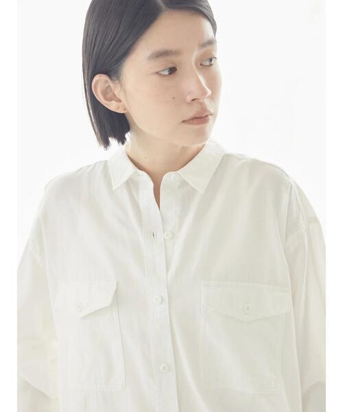 AMERICAN HOLIC（アメリカンホリック）の「Wポケットcottonジョーゼットシャツ（シャツ/ブラウス・レディース・オフホワイト/カーキ/ライトベージュ・M/L）」の18枚目の写真