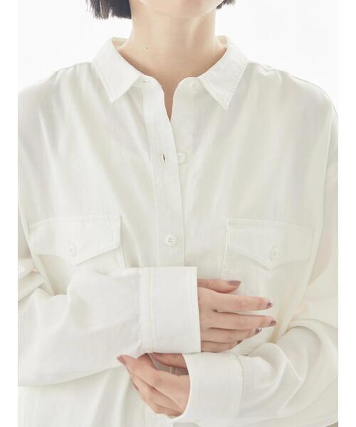 AMERICAN HOLIC（アメリカンホリック）の「Wポケットcottonジョーゼットシャツ（シャツ/ブラウス・レディース・オフホワイト/カーキ/ライトベージュ・M/L）」の19枚目の写真