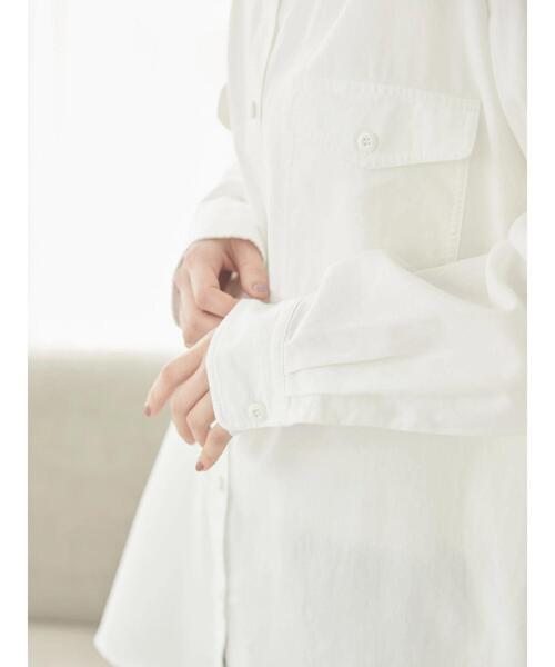 AMERICAN HOLIC（アメリカンホリック）の「Wポケットcottonジョーゼットシャツ（シャツ/ブラウス・レディース・オフホワイト/カーキ/ライトベージュ・M/L）」の20枚目の写真