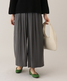 UNTITLED | パウダー調サテン ガウチョパンツ【洗える/イージーケア】(その他パンツ)