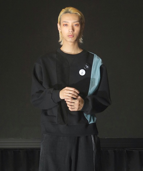 STORAMA(ストラマ)の「Colorbar pullover(スウェット・メンズ・ブラック/グレー・S/M)」の2枚目の写真