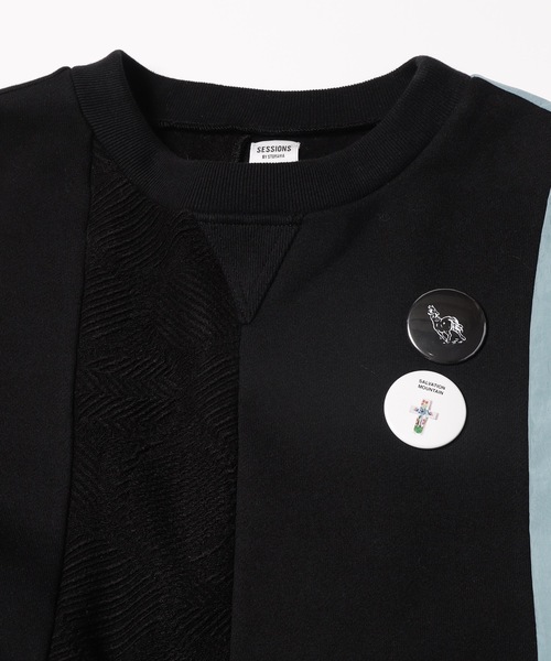 STORAMA(ストラマ)の「Colorbar pullover(スウェット・メンズ・ブラック/グレー・S/M)」の4枚目の写真