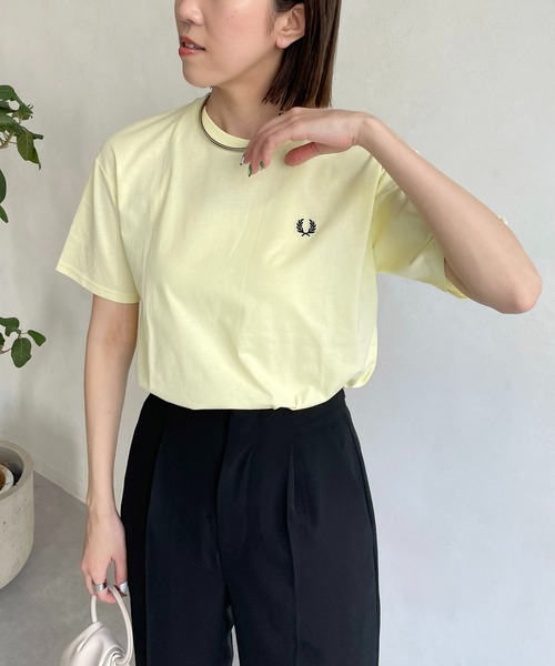 FRED PERRY（フレッドペリー）の「【FRED PERRY/フレッドペリー】高密度WOMENS Tシャツ（Tシャツ/カットソー・レディース・ホワイト/ブラック/イエロー/ピンク・FREE）」の3枚目の写真