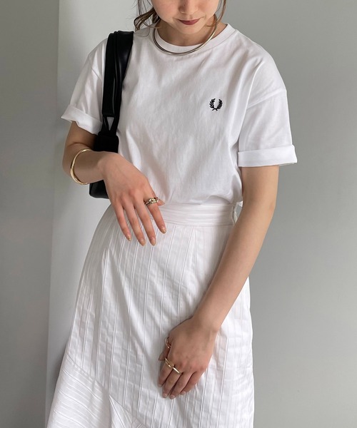 FRED PERRY（フレッドペリー）の「【FRED PERRY/フレッドペリー】高密度WOMENS Tシャツ（Tシャツ/カットソー・レディース・ホワイト/ブラック/イエロー/ピンク・FREE）」の12枚目の写真