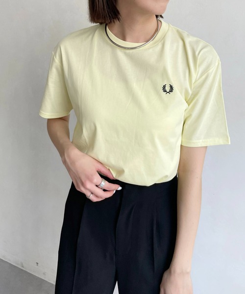 FRED PERRY（フレッドペリー）の「【FRED PERRY/フレッドペリー】高密度WOMENS Tシャツ（Tシャツ/カットソー・レディース・ホワイト/ブラック/イエロー/ピンク・FREE）」の13枚目の写真