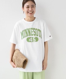 別注【CHAMPION】*RELUME 20s/1 USA Cotton Jersey:ロゴTシャツ