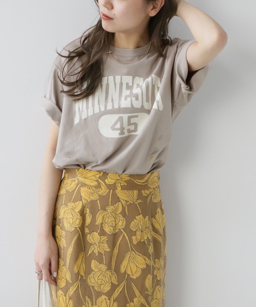 Champion(チャンピオン)の「別注【CHAMPION】*RELUME 20s/1 USA Cotton Jersey:ロゴTシャツ(Tシャツ/カットソー・レディース・ホワイト/ネイビー/ピンク/ベージュ系その他/グリーン系その他・LARGE)」の13枚目の写真