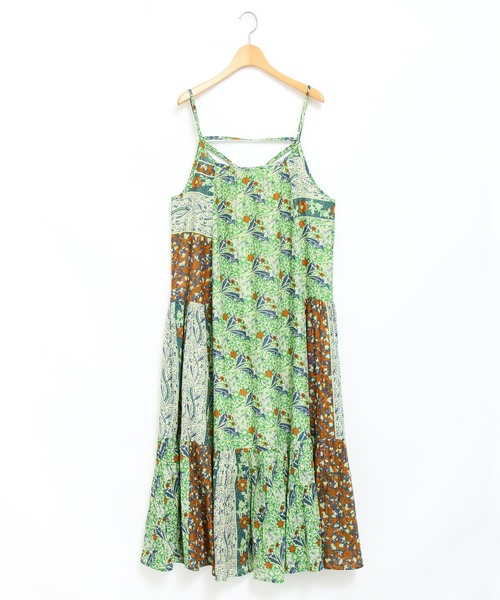 AS KNOW AS PINKY(アズノゥアズピンキー)の「ダンダンインドキャミワンピース(ワンピース・レディース・ブラウン/ネイビー/グリーン・FREE)」の8枚目の写真