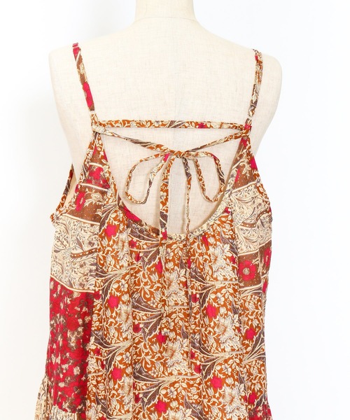 AS KNOW AS PINKY(アズノゥアズピンキー)の「ダンダンインドキャミワンピース(ワンピース・レディース・ブラウン/ネイビー/グリーン・FREE)」の15枚目の写真