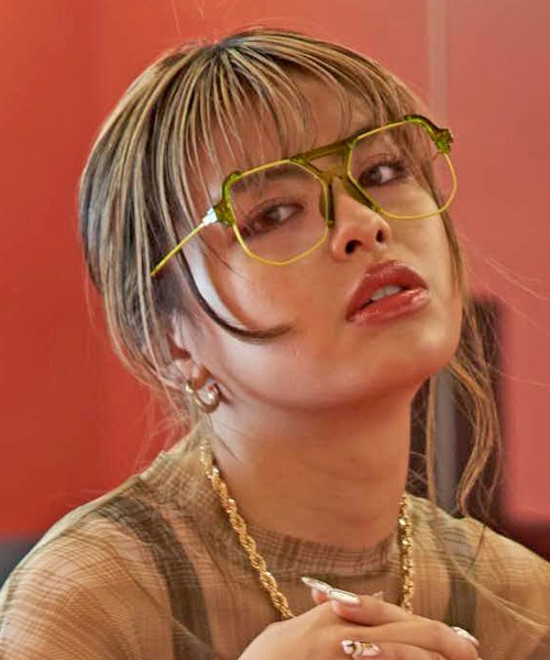 atmos pink(アトモスピンク)の「atmos pink カラーティアドロップサングラス / アトモスピンク カラーティアドロップサングラス(サングラス・レディース・グリーン/クリア・FREE)」の1枚目の写真