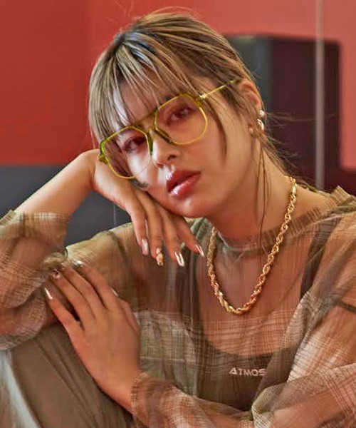 atmos pink(アトモスピンク)の「atmos pink カラーティアドロップサングラス / アトモスピンク カラーティアドロップサングラス(サングラス・レディース・グリーン/クリア・FREE)」の11枚目の写真