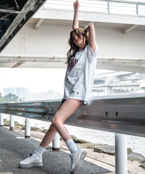 FR2(エフアールツー)の「#FR2梅×atmos pink BUNNY MAYZE T-SHIRT / エフアールツーウメ アトモスピンク バニー メイズ ティーシャツ【SP】(Tシャツ/カットソー・レディース・ホワイト/ピンク・FREE)」の7枚目の写真