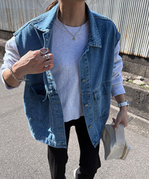 ISOOK | Denim gillet jacket / デニムジレジャケット（chiica select）(その他アウター)