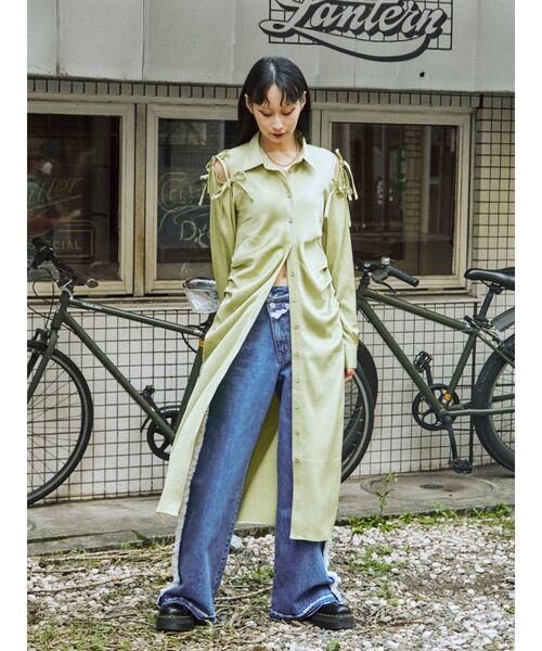 jouetie（ジュエティ）の「ショルダーリボンワンピース（ワンピース・レディース・ブラック/パープル/グリーン・MEDIUM）」の13枚目の写真