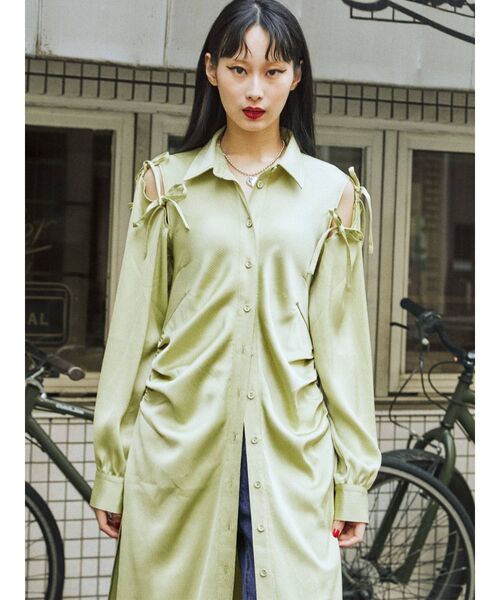 jouetie（ジュエティ）の「ショルダーリボンワンピース（ワンピース・レディース・ブラック/パープル/グリーン・MEDIUM）」の15枚目の写真