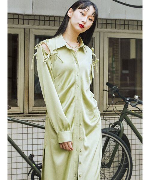 jouetie（ジュエティ）の「ショルダーリボンワンピース（ワンピース・レディース・ブラック/パープル/グリーン・MEDIUM）」の17枚目の写真