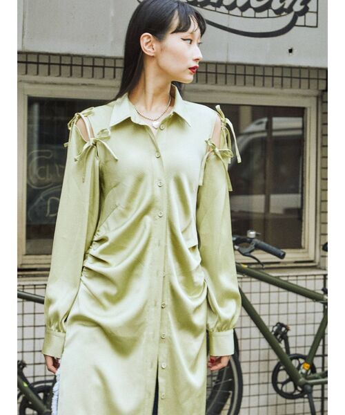 jouetie（ジュエティ）の「ショルダーリボンワンピース（ワンピース・レディース・ブラック/パープル/グリーン・MEDIUM）」の18枚目の写真