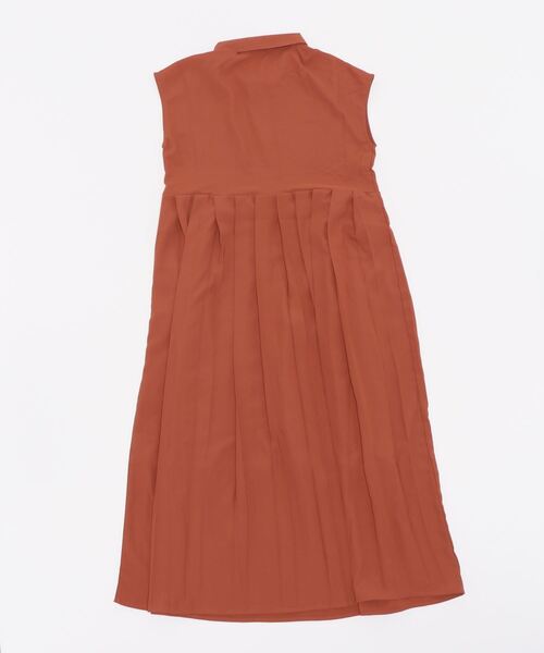 KOBE LETTUCE（コウベレタス）の「プリーツ切り替えワンピース（ワンピース・レディース・ブラック/ミント/オレンジ系・FREE）」の4枚目の写真