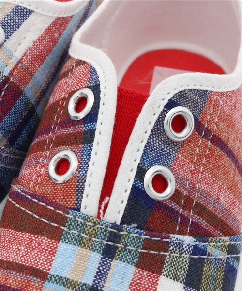 Champion（チャンピオン）の「日本製 ベビー キッズ チャンピオン スリッポン チェック Champion P011 SHOE LACE KIDS（スニーカー・キッズ・ピンク/ネイビー・17cm/14cm/16cm/15cm/18cm）」の8枚目の写真